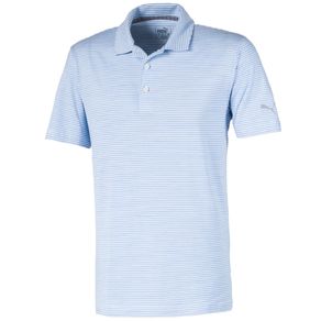 Puma Men\'s Cloudspun Caddie Stripe Polo 2116178-Blue Bell Heather  Size xl, blue bell heather