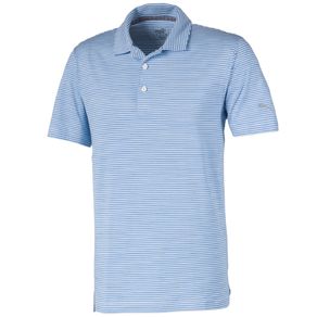 Puma Men\'s Cloudspun Caddie Stripe Polo 2116190-Ibiza Blue Heather  Size xl, ibiza blue heather