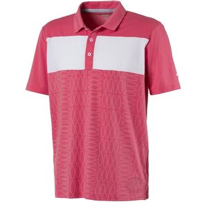 Puma Men\'s Turfs Up Polo 2116566-Rapture Rose  Size lg, rapture rose