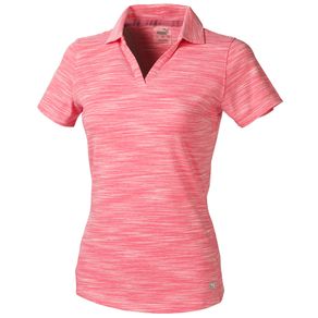 Puma Women\'s Heather Slub Polo 2117063-Rapture Rose Heather  Size sm, rapture rose heather