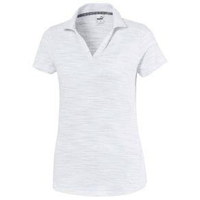 Puma Women\'s Heather Slub Polo 2117096-Bright White Heather  Size xl, bright white heather