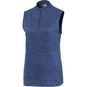 Puma Women\'s Daily Sleeveless Mockneck 2117198-Dark Denim Heather  Size xl, dark denim heather