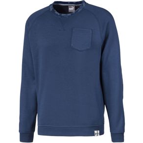 Puma Men\'s Grandview Crew Sweater 2118013-Dark Denim  Size sm, dark denim