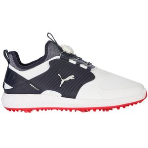 Puma Men\'s Ignite PWRADAPT Caged Disc Golf Shoes 211 Size 9 Size 941-Puma White/Puma Silver/Peacoat  Size 9 M, puma white/puma silver/peacoat