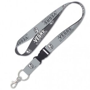 Team Effort Vegas Golden Knights Charcoal Lanyard with Buckle 2122124-Vegas Golden Knights