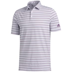 adidas Men\'s Ultimate365 Pencil Stripe Polo 2125076-White/Tech Purple/Glory Purple  Size sm, white/tech purple/glory purple