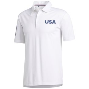 adidas Men\'s USA Golf Polo 2125092-White  Size md, white