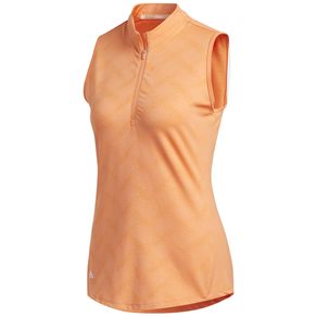 adidas Women\'s Jacquard Sleeveless Polo 2126327-Amber Tint  Size xs, amber tint