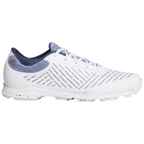 adidas Women\'s Adipure Sport 2.0 Spikeless Golf Shoes 2127491-White/Silver Metallic/Indigo  Size 10 M, white/silver metallic/indigo