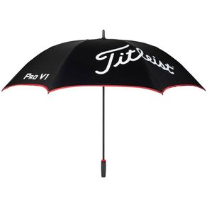 Titleist Tour Single Canopy Umbrella 2133698-Black/Black/Red, black/black/red