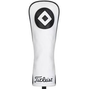 Titleist Leather  Size fairway Headcover 2133711-White/Black  Size fairway, white/black