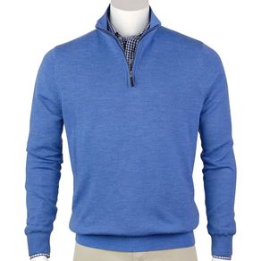 Fairway & Greene Men\'s Merino 1/4 Zip Windsweater 2133747-Heather Blue  Size 3xl, heather blue