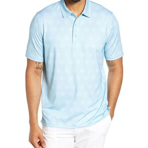 Cutter & Buck Men\'s Pike Geo Grid Polo 2134147-Serene  Size md, serene