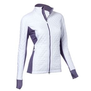 Zero Restriction Women\'s Sydney Quilted Jacket 2135589-White/Silver  Size lg, white/silver