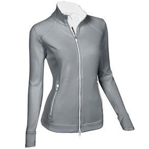 Zero Restriction Women\'s Mikaela Full Zip 2135725-Silver  Size lg, silver