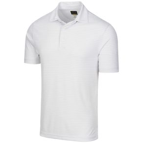 Greg Norman Men\'s Protek Oxford Stripe Polo 2137111-Shark Gray  Size sm, shark gray