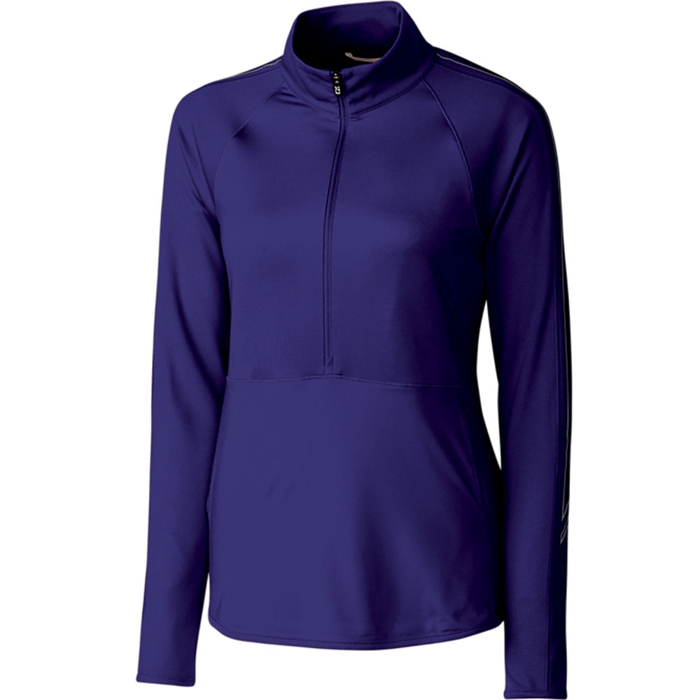 Cutter & Buck Women\'s Pennant Sport 1/2-Zip Pullover  Size LG, College Purple