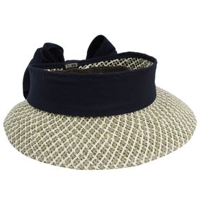 Ahead Women\'s Whitney Straw Hat 2143497-Navy Sash  Size sm/md, navy sash