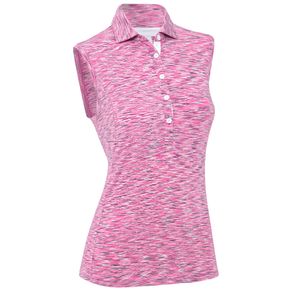 Zero Restriction Women\'s Tae Sleeveless Polo 2145250-Taffy  Size xs, taffy