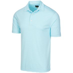 Greg Norman Men\'s Protek Oxford Stripe Polo 2145850-Aqua  Size sm, aqua