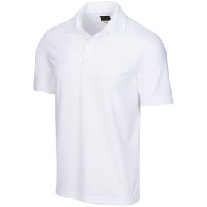 Greg Norman Men\'s Protek Heathered Micro Pique Polo 2145856-White  Size sm, white