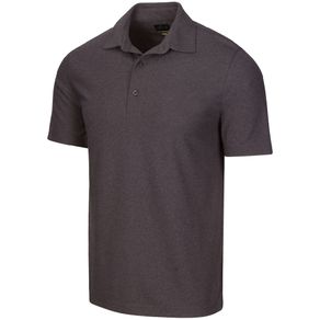 Greg Norman Men\'s Protek Heathered Micro Pique Polo 2145864-Black Heather  Size lg, black heather