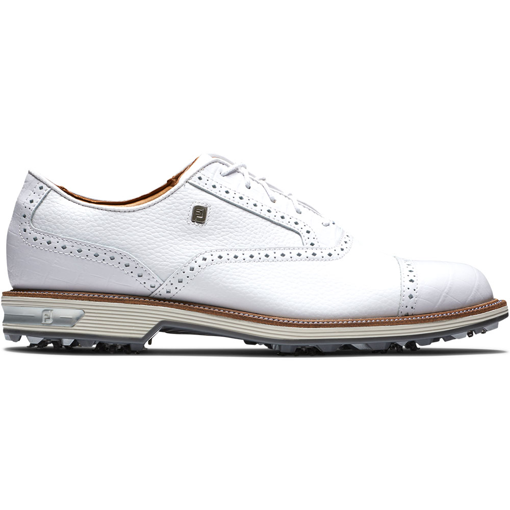 FootJoy Men\'s Premiere Cap Toe Golf Shoes  Size 12, White/White/White