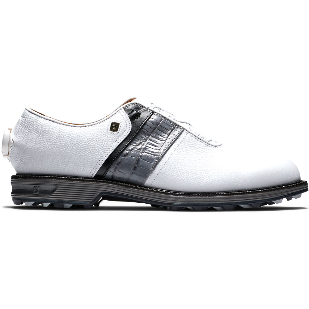 FootJoy Men\'s Premiere Saddle BOA Golf Shoes  Size 11, White/Gray/Black