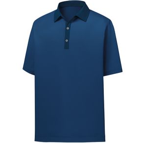 FootJoy Men\'s Stretch Lisle Mini Check Print Polo 2156016-Navy/Blue  Size md, navy/blue