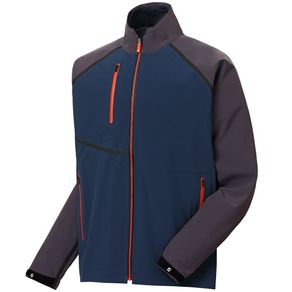 FootJoy Men\'s DryJoy HydroTour Rain Jacket 2156055-Navy/Charcoal/Orange  Size md, navy/charcoal/orange