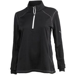 Puma Women\'s Half Zip Long Sleeve Tech Top 2156723-Black  Size xs, black