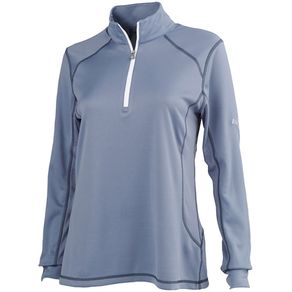 Puma Women\'s Half Zip Long Sleeve Tech Top 2156727-Folkstone Gray  Size lg, folkstone gray