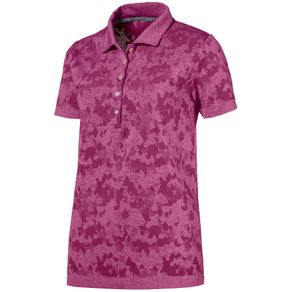 Puma Women\'s EvoKnit Camo Polo 2156775-Magenta Haze  Size lg, magenta haze