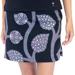 Golftini Women\'s Nigh Cap Performance Skort 2157429-Black/Gray/Light Pink/White  Size 00, black/gray/light pink/white