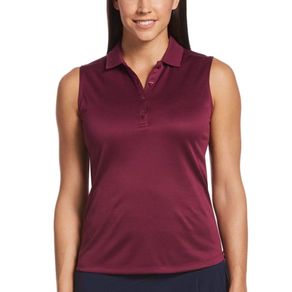 Callaway Women\'s Sleeveless Solid Knit Polo 2158814-Magenta Purple  Size xs, magenta purple