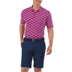 Ibkul Men\'s Americana Print Polo 2160070-Navy/Red  Size sm, navy/red