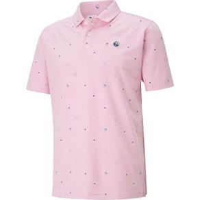 Puma Men\'s AP Legacy Print Polo 2160128-Pale Pink  Size 2xl, pale pink