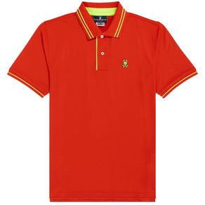 Psycho Bunny Men\'s Seaton Sport Polo 2160842-Bonfire  Size md, bonfire