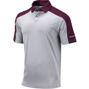 Columbia Men\'s Omni-Wick Bracket Polo 2161430-Cool Gray/Purple Dahlia  Size lg, cool gray/purple dahlia