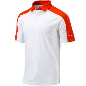 Columbia Men\'s Omni-Wick Bracket Polo 2161434-White/State Orange  Size lg, white/state orange