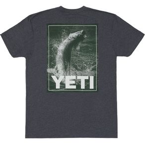 YETI Men\'s Tarpon Jump T-Shirt 2161868-Charcoal  Size sm, charcoal