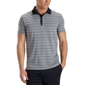 Bobby Jones Men\'s Rule 18 Tech Pique Muted Stripe Polo 2162051-Black  Size md, black