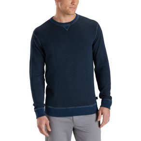 Bobby Jones Men\'s Rule 18 Lux Pima Denim Crewneck Pullover 2162155-Blue Denim  Size lg, blue denim