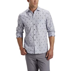 Bobby Jones Men\'s R18 Lux Coupe Mini Gri Long Sleeve Button Down 2162230-Navy  Size lg, navy