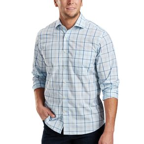 Bobby Jones Men\'s R18 Lux Cotton Jack Flash Button Down 2162262-Blue  Size sm, blue