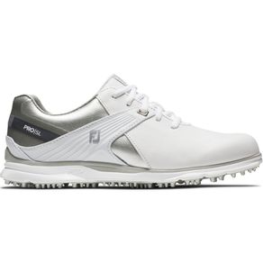 FootJoy Women\'s Pro/SL Spikeless Golf Shoes 3001526-White/Silver/Gray  Size 6.5 M, white/silver/gray