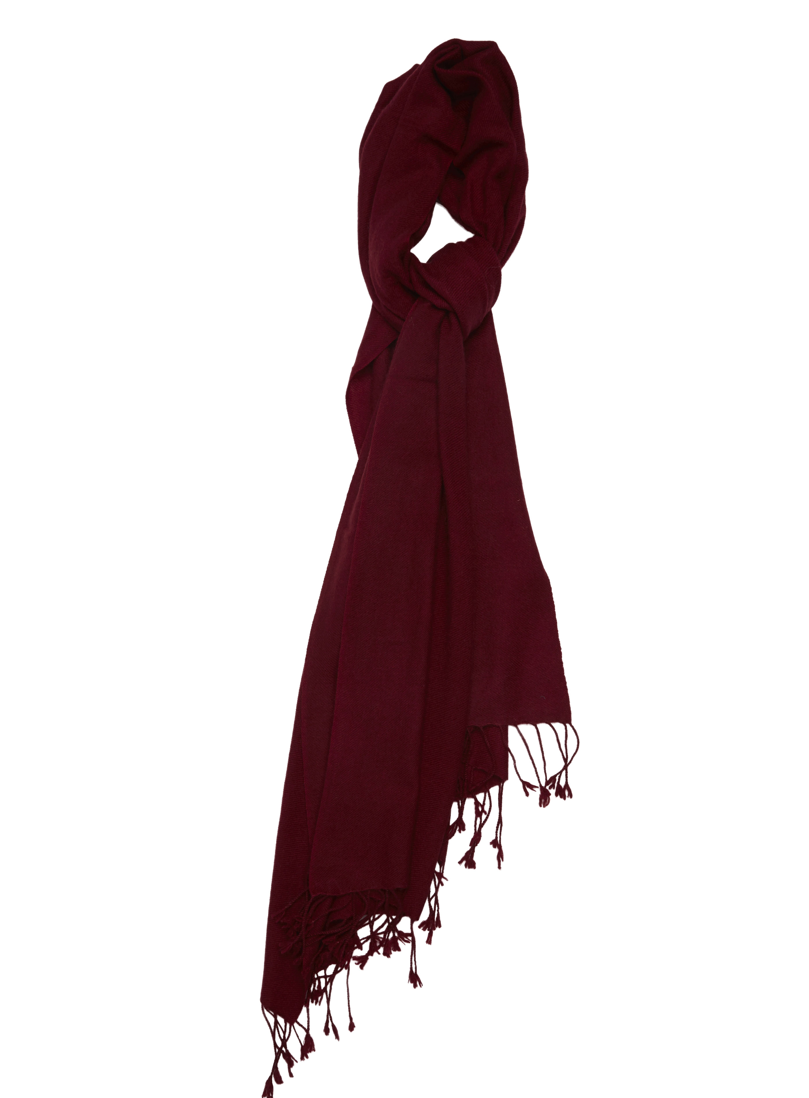 Pure Cashmere Shawl (Burgundy)