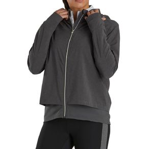 FootJoy Women\'s Stretch Woven Knit Full Zip Mid Layer 3005794-Charcoal  Size sm, charcoal