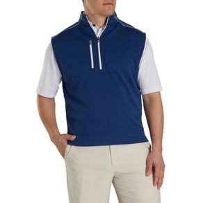 FootJoy Men\'s Heather Blocked Half Zip Vest 3006041-Deep Blue  Size sm, deep blue