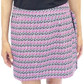 Golftini Women\'s Performance Wrap Skort 3006610-Black/Gray/Hot Pink/White  Size 2, black/gray/hot pink/white